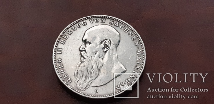 5 марок 1902 г. Саксен-Мейнинген, фото №4