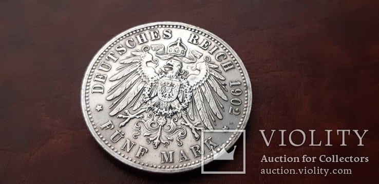 5 марок 1902 г. Саксен-Мейнинген, фото №9