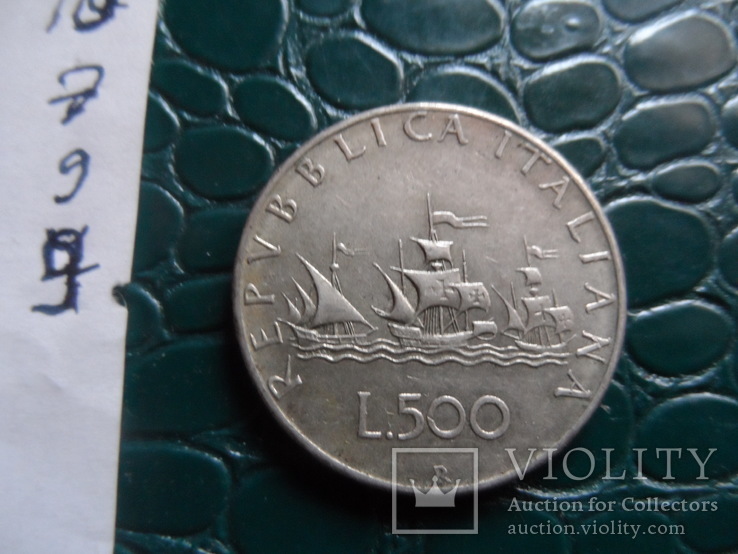 500 лир 1966  Италия серебро    (Э.9.9)~, фото №7