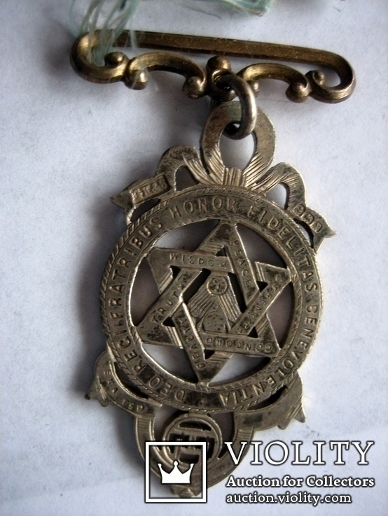 Старий масонський знак 121  (срібло), фото №9