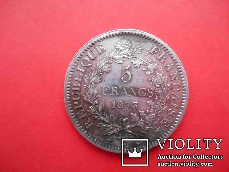 Франция 1875 5 франков, фото №5