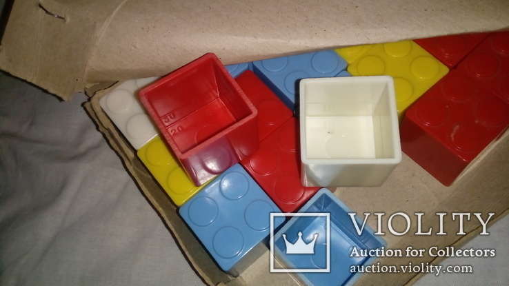 Набор пластиковых кубиков  в родной коробке СССР
