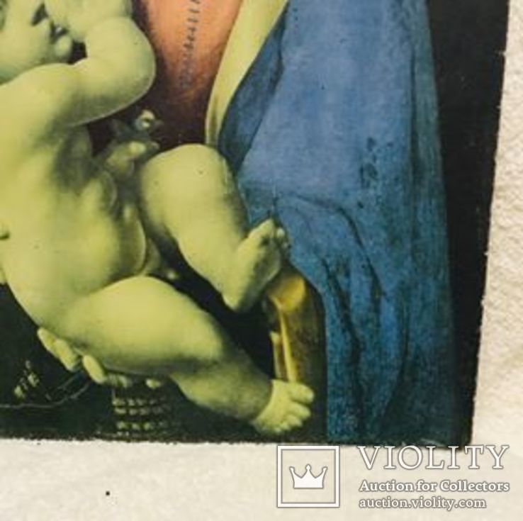 Леонардо да Винчи. Мадонна Литта. репродукция на ткани., фото №6
