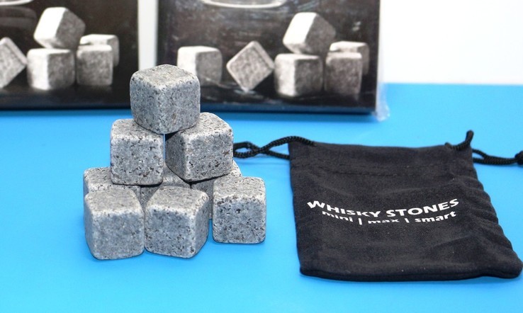 Камни для виски Whiskey Stones-2 B, набор камней 9 штук, многоразовый лед