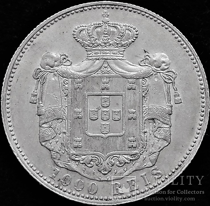 1 000 рейс 1899 року, Португалія, Карлуш І, срібло, фото №3