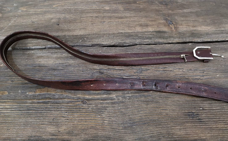 Ремень кожаный с тайником, "контрабандиста" Швейцария 86-112 см, photo number 4