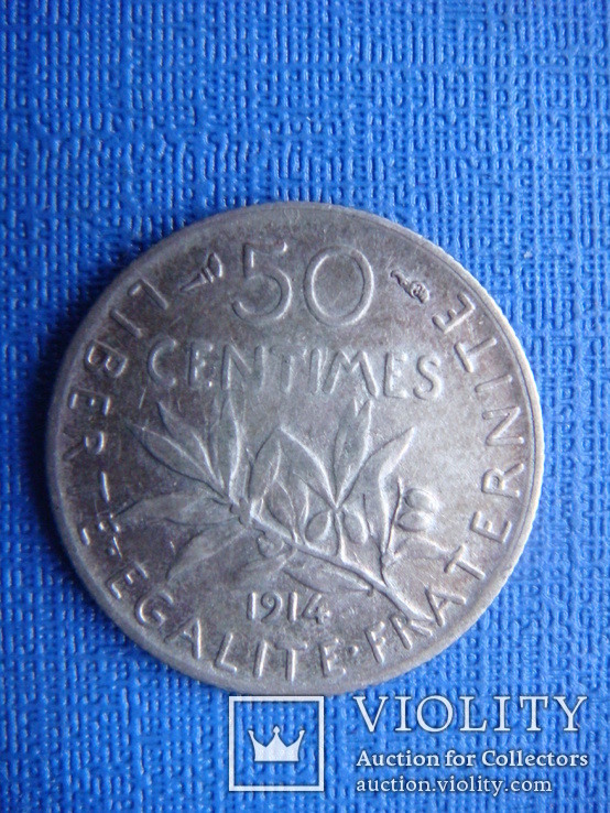 50 сантимов 1914,Франция, фото №2