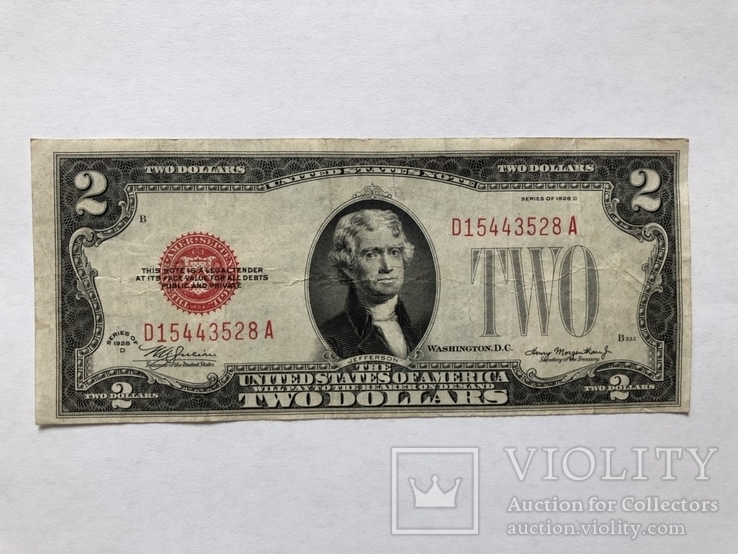 2$ США 1928 год