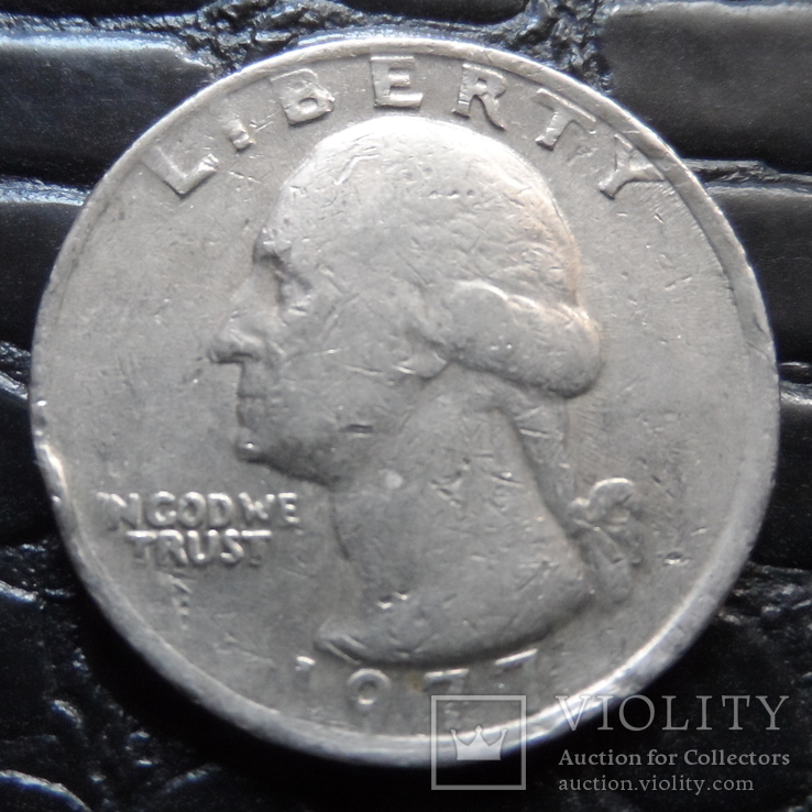 25 центов 1977  США    (Ъ.2.6)~, фото №2