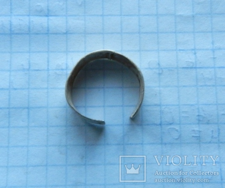 Серебренный пластинчастый перстень КР, фото №4