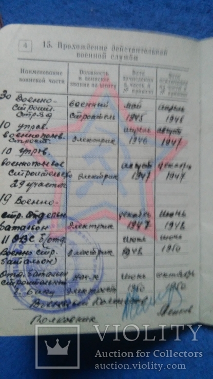 Военный билет 1963 г, фото №9