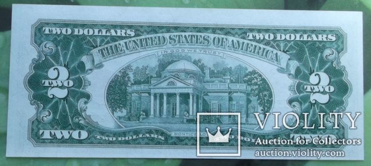 62. Банкнота 2 доллара 1963 г - США - KM# 382.b - UNC, фото №5