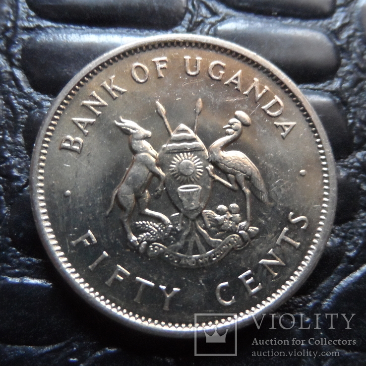 50 центов 1976 Уганда UNC    (Ъ.7.6)~, фото №3