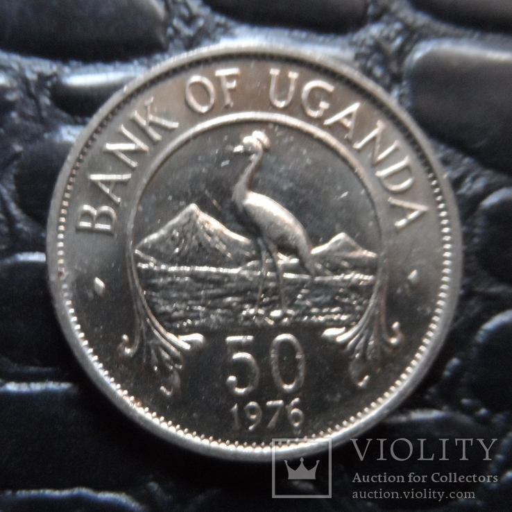 50 центов 1976 Уганда UNC    (Ъ.8.1)~, фото №2