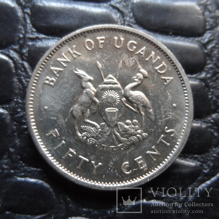 50 центов 1976 Уганда UNC    (Ъ.8.1)~, фото №3