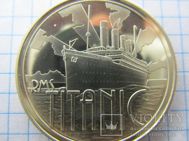 Медаль настольная - Титаник, 3,8 см., фото №3