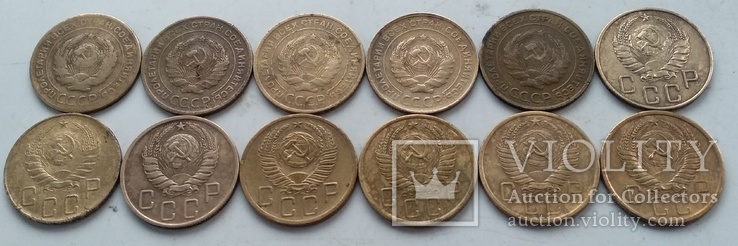 Подборка 5-ти копеечных монет СССР ( без повтора )., фото №12