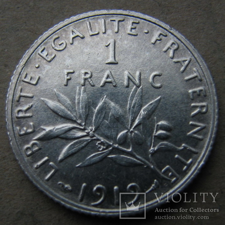 1 франк 1917 Франция, фото №2