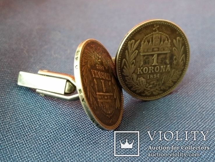 Запонки из серебряных монет  Австрия, фото №13