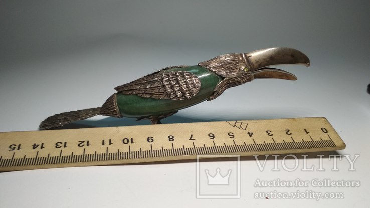 Серебряная фигура птица, фото №10