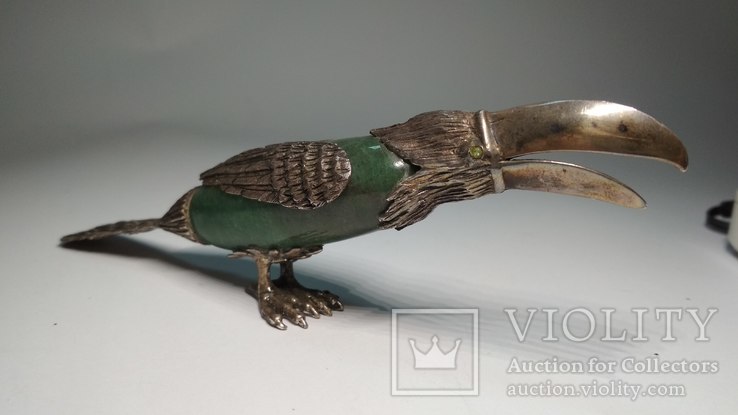 Серебряная фигура птица, фото №12