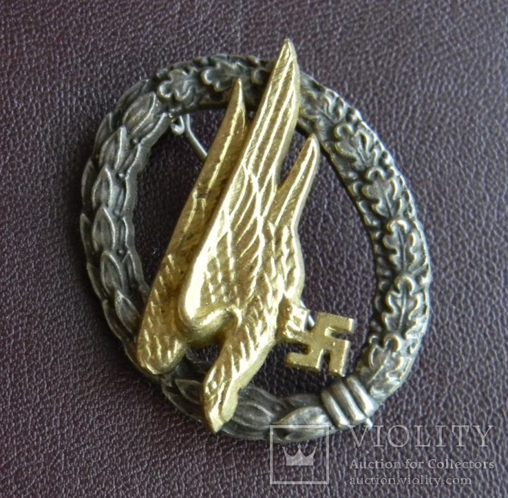 Знак парашютиста Люфтваффе с 1938 г, копия, фото №3