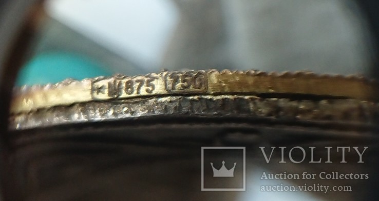Подвеска (золото 750, серебро 875), бирюза, осколки бриллиантов., фото №5