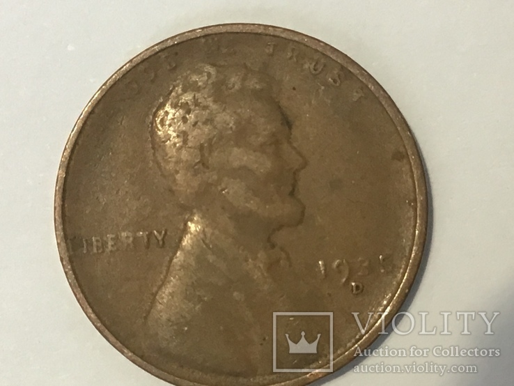 1 цент сша 1935 D, фото №2