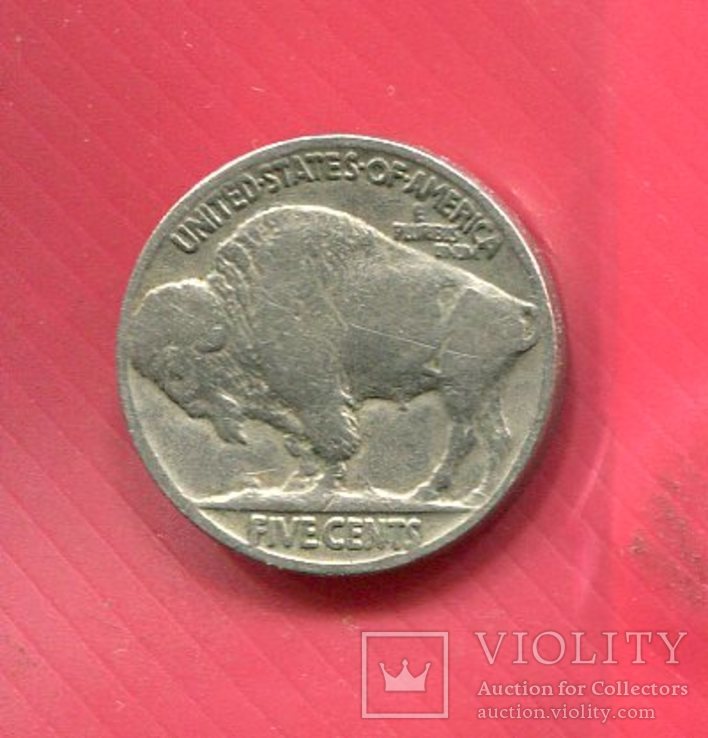 США 5 центов 1935 Бизон, Индеец, фото №2