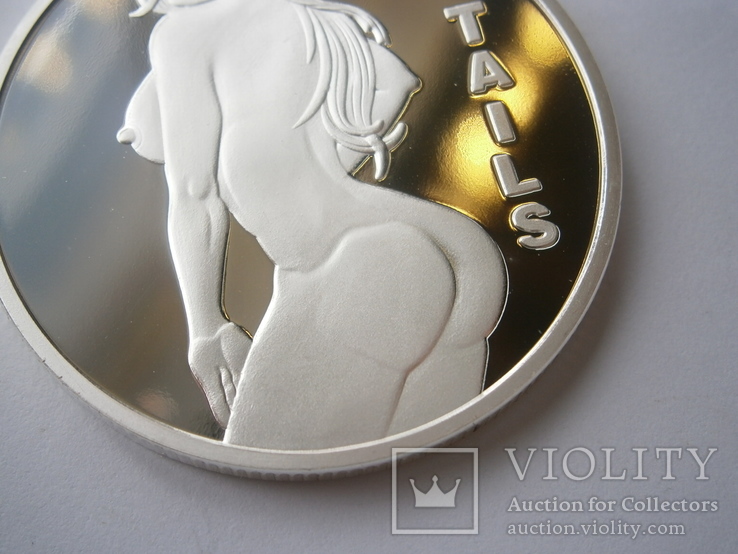 Монетовидный сувенир Монета Эротика TAILS HEADS, фото №6