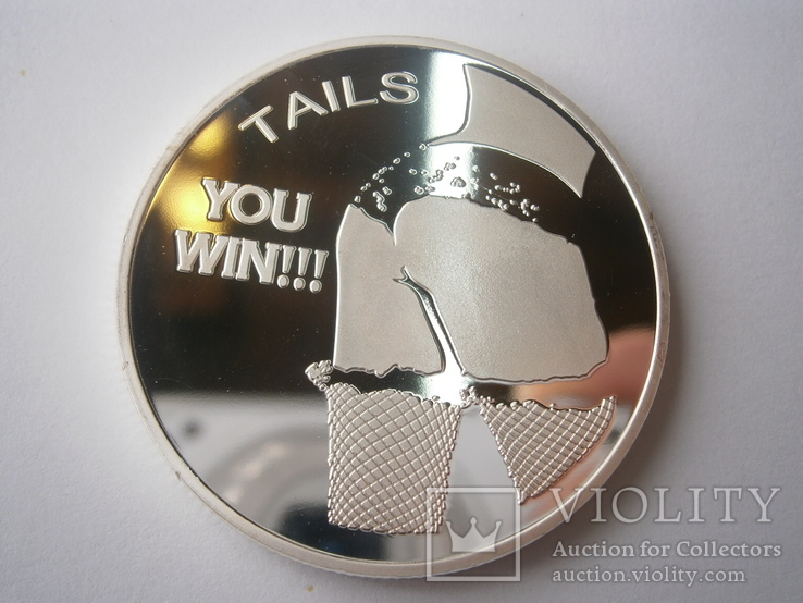 Монетовидный сувенир Монета Эротика TAILS YOU WIN!, фото №3