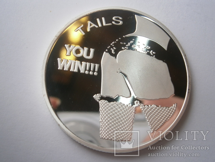 Монетовидный сувенир Монета Эротика TAILS YOU WIN!, фото №11