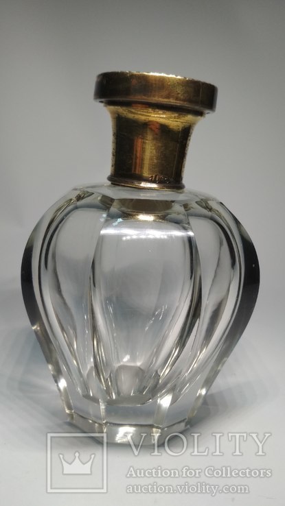 Старинная парфюмерная бутылка,серебро, слоновая кость., фото №11