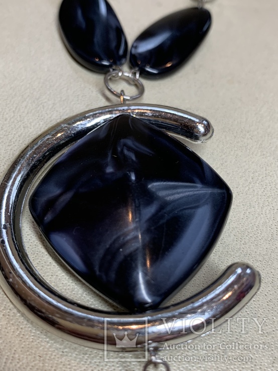 Ожерелье с черными вставками, фото №3