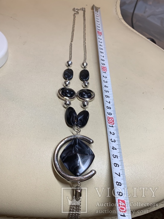 Ожерелье с черными вставками, фото №5