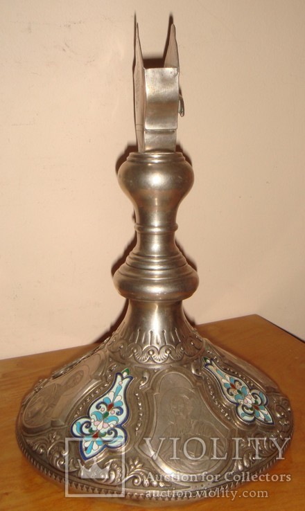 Подставка под напрестольный крест, серебро, эмали, фото №4