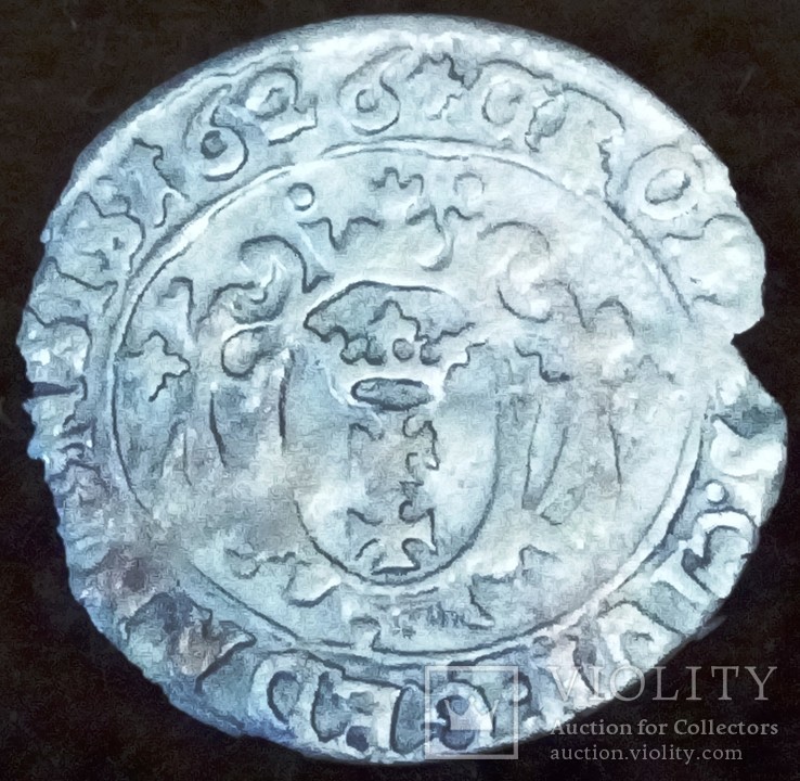 1  грош   1626 року. Польща .  Гданськ  (срібло)  R, фото №2