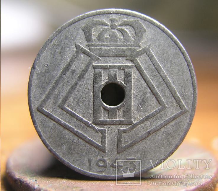 Монета Бельгии 10 сантим 1943 № 382, фото №2