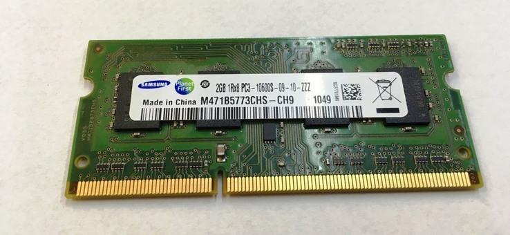 2 Модуля памяти DDR3-1333 (Samsung+Micron) 1ГБ и 2ГБ, фото №5