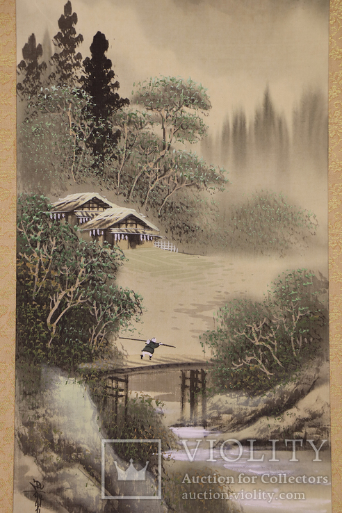 Японский свиток - Горный пейзаж, фото №2