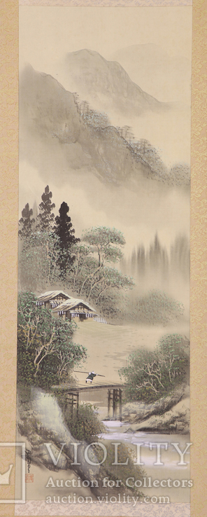 Японский свиток - Горный пейзаж, фото №4