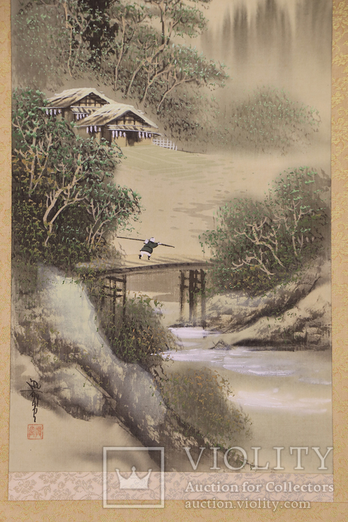 Японский свиток - Горный пейзаж, фото №6