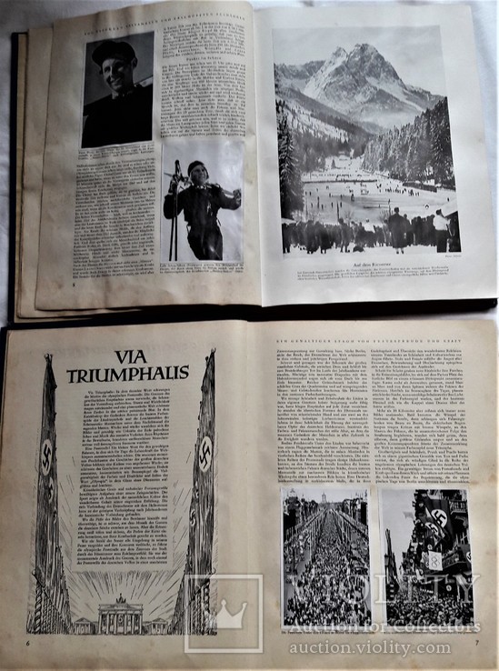 Журналы "Олимпия 1936", 1 и 2 том, Берлин, Германия, 1936 г, Третий Рейх, А. Гитлер, R, фото №10