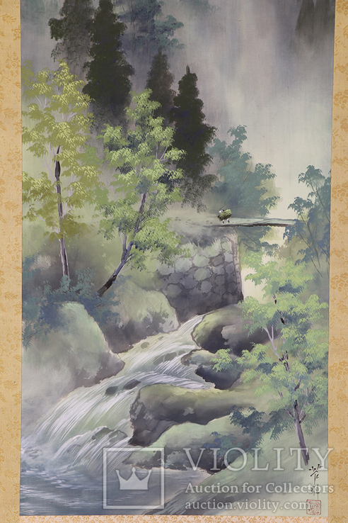 Японский свиток - Горная река, фото №5