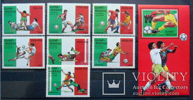 Гвинея Бисау ЧМ 1990 футбол спорт MNH** 17 евро, фото №3