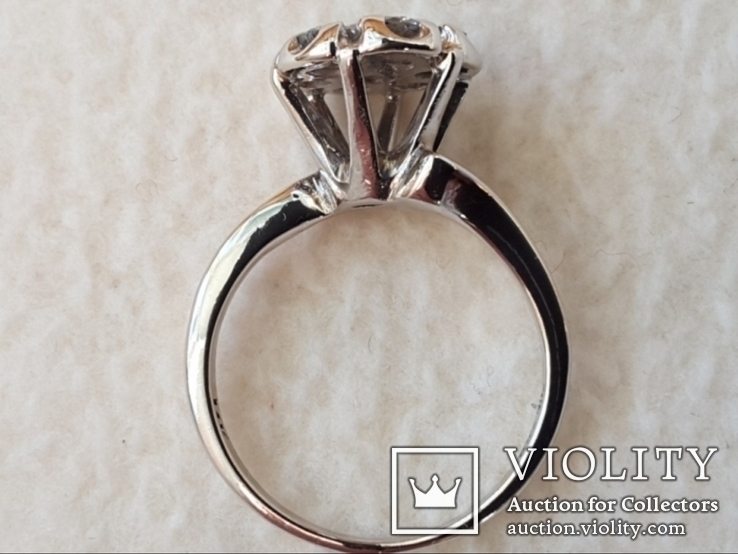 Кольцо с бриллиантами. Золото 14 карат. (бриллиант, перстень, дiамант, diamond), фото №4