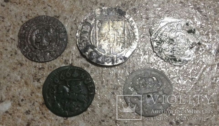 Монети середньовіччя 5 шт. + бонус