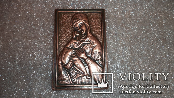 Икона Владимирской Божьей Матери 9,5 на 6,5 см, фото №3