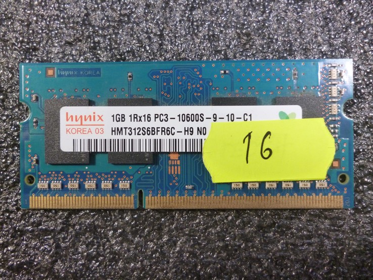 № 16 Оперативка для ноутбука DDR 3  1GB  Проверена Memtest86, фото №2
