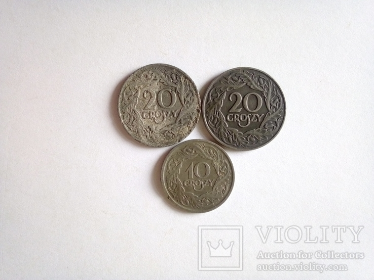 Монеты 3шт. (Польша 1923г.), фото №2